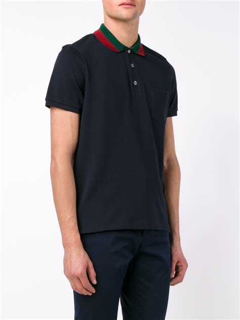 gucci polo navy blue